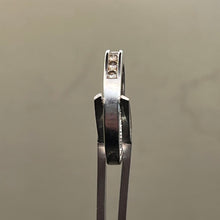 Load image into Gallery viewer, Ring, Sterling Silver, Channel Set Clear Stones, Size 9
