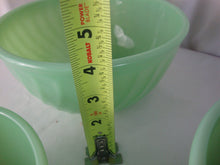 Load image into Gallery viewer, Vintage Fire King Jadeite Vertical Swirl 3 Piece Nesting Mixing Bowl Set
