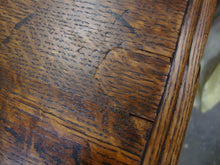 Load image into Gallery viewer, Antique Tiger Oak One Drawer Library Table with Spindle Fluted Legs

