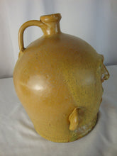 Load image into Gallery viewer, Marvin Bailey SC Folk Art Potter Yellow Green Beady Eye Round Head Ugly Face Jug
