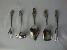 Load image into Gallery viewer, Vintage Reed &amp; Barton Silverplate Apple Blossom 5 Piece Serving Set with Box
