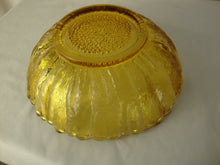 Load image into Gallery viewer, Vintage Anchor Hocking Country Garden Sunflower Amber Glass Serving Bowl
