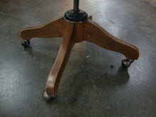 Load image into Gallery viewer, Vintage Oak Bent Wood Rolling Office Craft Adjustable Seat Chair with Cane Back
