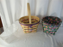 Load image into Gallery viewer, 1996 Longaberger Easter Basket with Liner Protector and Egg Charm
