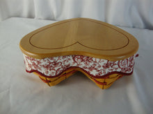 Load image into Gallery viewer, 1999 Longaberger Love Letters Heart Shape Basket with Liner, Protector &amp; Heart Shape Lid
