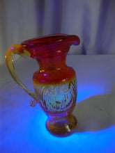 Load image into Gallery viewer, Vintage Kanawha Amberina Mini Pitcher with Eagle on Front/Back
