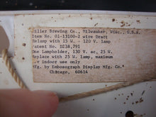 Load image into Gallery viewer, Vintage Miller High Life Draft Beer Faux Wood Angled Lighted Bar Beer Sign Wall Mount
