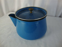 Load image into Gallery viewer, Vintage Blue Enamel No Handle Teapot with Lid
