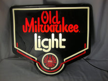 Load image into Gallery viewer, 1984 Old Milwaukee Light Beer Lighted Bar Beer Wall Mount Sign
