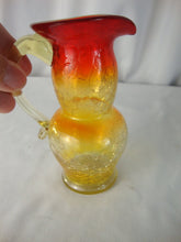 Load image into Gallery viewer, Vintage Amberina Crackle Glass Mini Pitcher
