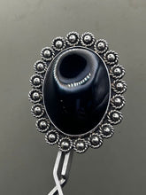 Load image into Gallery viewer, Pendant, Brooch, Sterling Silver, Onyx, Made in Mexico Signed TL-41
