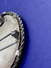 Load image into Gallery viewer, Pendant, Brooch, 800 Silver, Hand Painted Flowers
