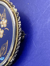 Load image into Gallery viewer, Pendant, Brooch, 800 Silver, Hand Painted Flowers
