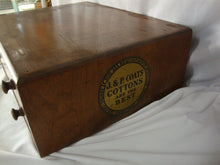 Load image into Gallery viewer, Vintage J&amp;P Coats Logo All Sides Two Drawer Spool Cabinet
