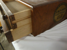 Load image into Gallery viewer, Vintage J&amp;P Coats Logo All Sides Two Drawer Spool Cabinet
