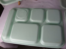 Load image into Gallery viewer, Vintage Dallas Ware Mint Green Melamine Divided Cafeteria Lunch Trays Set of 5
