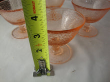 Load image into Gallery viewer, Vintage LE Smith Pink Crackle Exterior Footed Sherbet Cups Set of 4
