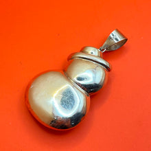 Load image into Gallery viewer, Pendant, Sterling Silver, Snowman, puffy
