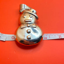 Load image into Gallery viewer, Pendant, Sterling Silver, Snowman, puffy
