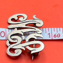 Load image into Gallery viewer, Pin, Brooch, Sterling Silver, Initials ML
