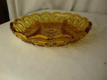 Load image into Gallery viewer, Vintage LE Smith Amber Glass Moon Stars Divided Vegetable Snack Round Serving Dish Bowl
