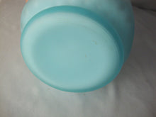 Load image into Gallery viewer, Vintage Fenton Powder Blue Overlay Matte Optic Bubble Pinched Vase 8"

