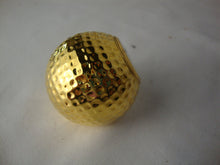 Load image into Gallery viewer, Chass Gold Tone Metal Battery Operating Golf Ball Small Paperweight Clock
