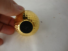 Load image into Gallery viewer, Chass Gold Tone Metal Battery Operating Golf Ball Small Paperweight Clock
