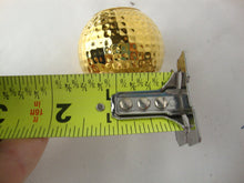 Load image into Gallery viewer, Chass Gold Tone Metal Battery Operating Golf Ball Small Paperweight Clock
