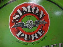 Load image into Gallery viewer, Vintage Simon Pure Ale Beer Metal Round Serving Tray
