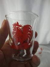 Load image into Gallery viewer, Vintage Libbey Red Rooster 4 Ounce Juice Glasses Set of 6
