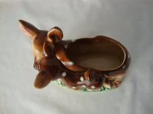 Load image into Gallery viewer, Vintage Ceramic Mom with Fawn Small Indoor Planter
