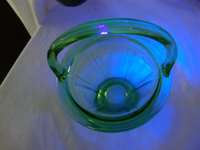 Load image into Gallery viewer, Vintage Heisey Glass Moongleam Vaseline Green Double Panel Footed Basket #417
