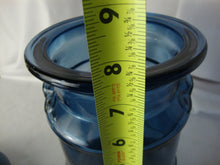 Load image into Gallery viewer, Vintage L.E. Smith Blue Glass Milk Can Canister with Lid
