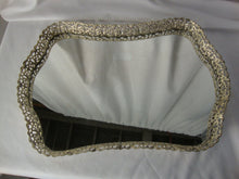 Load image into Gallery viewer, Vintage Regency Style Silver Tone Metal Filigree Vanity Tray Mirror
