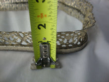 Load image into Gallery viewer, Vintage Regency Style Silver Tone Metal Filigree Vanity Tray Mirror
