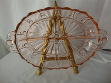 Load image into Gallery viewer, Vintage Anchor Hocking Pink Depression Glass Oyster Pearl Pattern Divided Serving Dish
