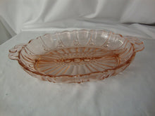 Load image into Gallery viewer, Vintage Anchor Hocking Pink Depression Glass Oyster Pearl Pattern Divided Serving Dish
