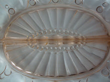 Load image into Gallery viewer, Vintage Anchor Hocking Pink Depression Glass Oyster Pearl Pattern Divided Serving Dish
