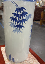 Load image into Gallery viewer, Umbrella Stand, Blue and White ceramic, Hand Painted Asian Style
