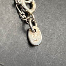 Load image into Gallery viewer, Anklet, Sterling Silver, Figaro, Butterfly with Purple Bead, 9 1/2 in
