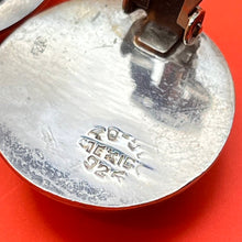 Load image into Gallery viewer, Earrings, Sterling Silver, Round Domes with Slots, Hollow. Clip Ons
