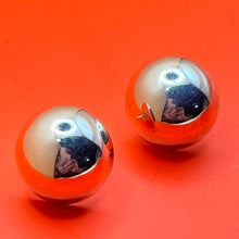 Load image into Gallery viewer, Earrings, Sterling Silver, Round Domes, Hollow
