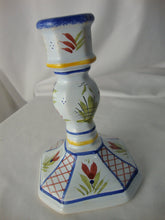 Load image into Gallery viewer, Vintage Hand-Painted Porcelain Candlestick Holder by Henriot Quimper France
