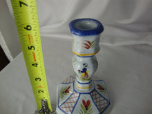 Load image into Gallery viewer, Vintage Hand-Painted Porcelain Candlestick Holder by Henriot Quimper France
