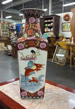 Load image into Gallery viewer, Vintage Geisha Girl Dual Panel Porcelain Chinese Vase
