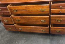 Load image into Gallery viewer, Cherry Wood 9 Drawer Dresser
