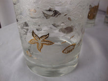 Load image into Gallery viewer, Vintage George Briard Nautical Shell Clear Frosted Lowball Cocktail Glasses Set of 5
