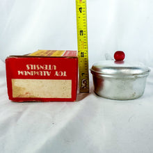 Load image into Gallery viewer, 1940&#39;s Betty &amp; Bob Toy Cooking Utensil&#39;s Aluminum Chicken Fryer with Original Box
