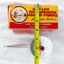 Load image into Gallery viewer, 1940&#39;s Betty &amp; Bob Toy Cooking Utensil&#39;s Aluminum Sauce Pan with Original Box
